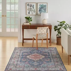Kirklands Home Fulton Medallion Area Rug, 5x7 Blue Sale