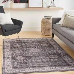 Kirklands Home Fulton Charcoal Medallion Area Rug, 5x7 Gray Discount