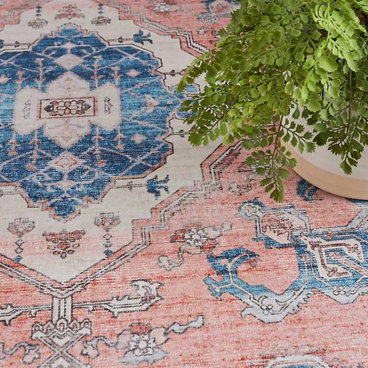 Kirklands Home Fulton Coral Medallion Area Rug, 5x7 Pink Best