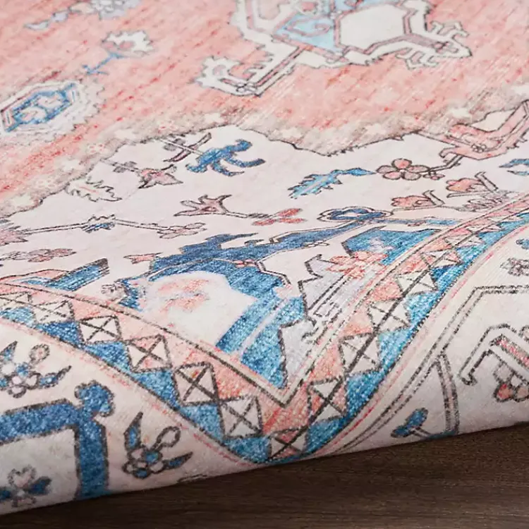 Kirklands Home Fulton Coral Medallion Runner, 2x7 Pink Discount