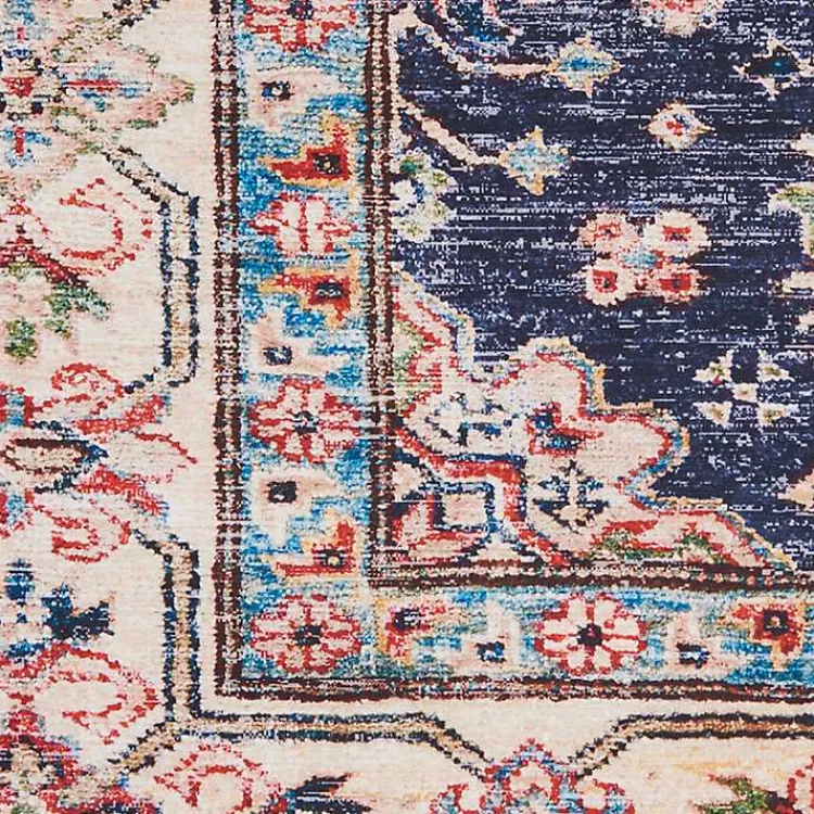 Kirklands Home Fulton Navy Medallion Runner, 2x7 Blue