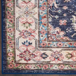 Kirklands Home Fulton Navy Medallion Runner, 2x7 Blue