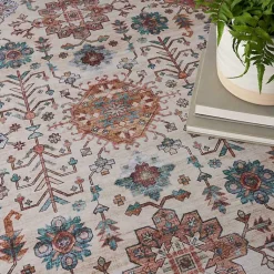 Kirklands Home Fulton Red Floral Medallion Area Rug, 7x10 Clearance