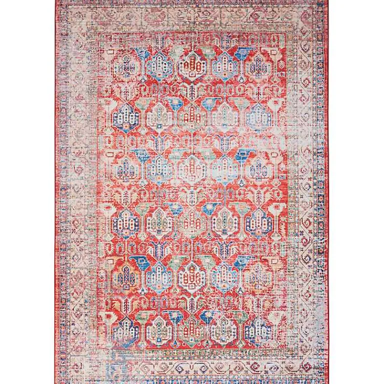 Kirklands Home Fulton Traditional Area Rug, 5x7 Red Online