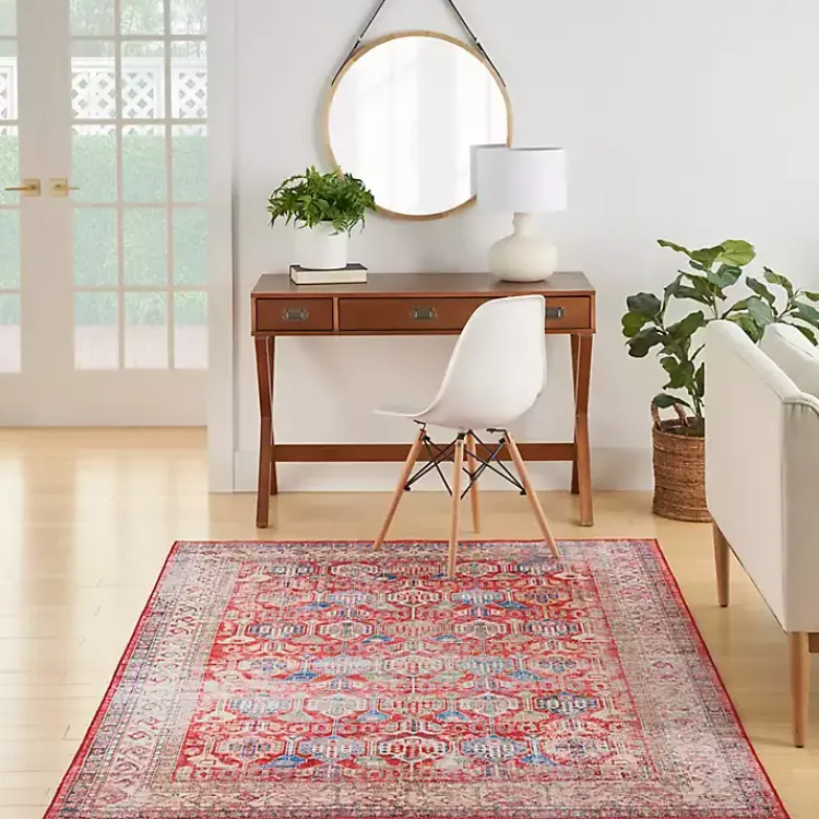 Kirklands Home Fulton Traditional Area Rug, 7x10 Red Discount