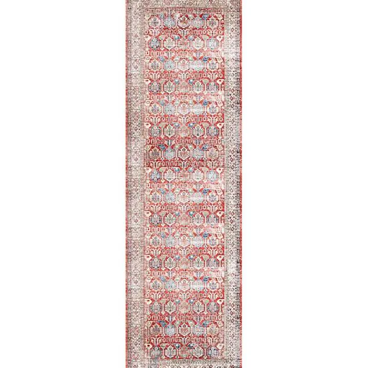 Kirklands Home Fulton Traditional Runner, 2x7 Red Hot