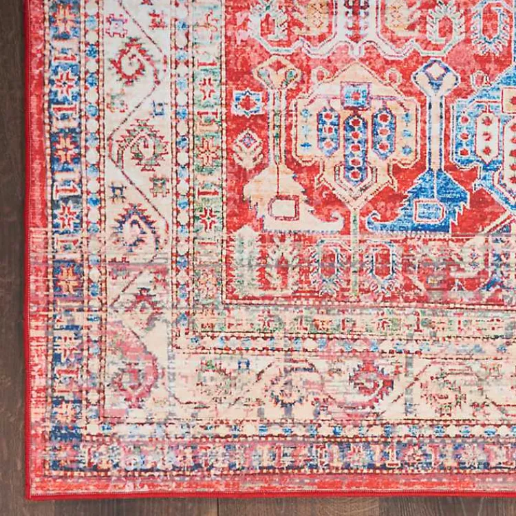 Kirklands Home Fulton Traditional Runner, 2x7 Red Hot