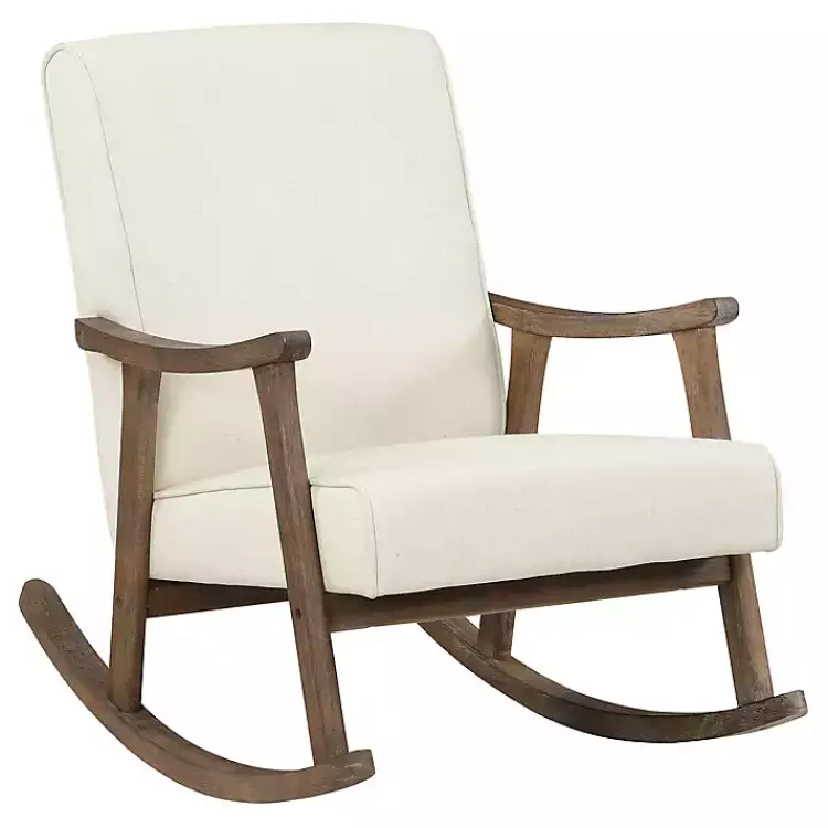 Kirklands Home Gainsborough Upholstered Rocking Chair Ivory Hot