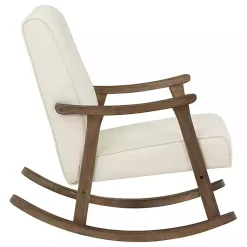 Kirklands Home Gainsborough Upholstered Rocking Chair Ivory Hot