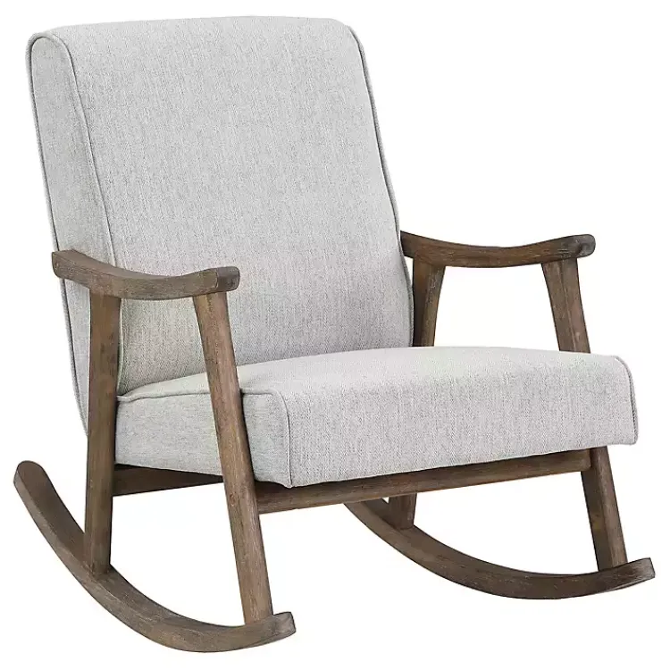 Kirklands Home Gainsborough Smoke Upholstered Rocking Chair Gray Clearance