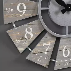 Kirklands Home Galvanized Windmill Wall Clock Gray Best