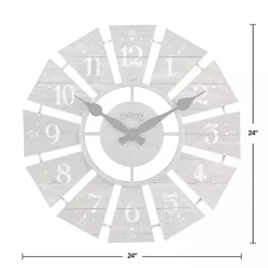 Kirklands Home Galvanized Windmill Wall Clock Gray Best