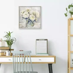 Kirklands Home Garden Collections II Framed Canvas Art Print White New