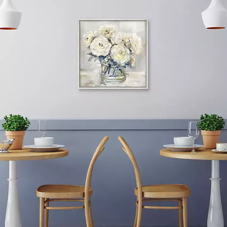 Kirklands Home Garden Collections II Framed Canvas Art Print White New