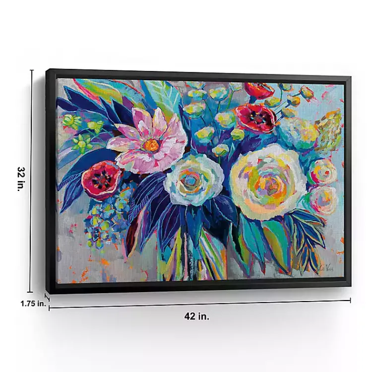 Kirklands Home Garden Variety Framed Canvas Art Print Multi New
