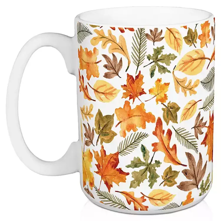 Fall>Kirklands Home Gather & Fall Leaves Mugs, Set of 2