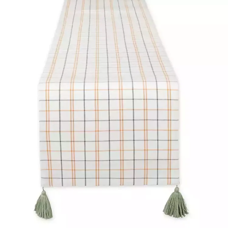 Kirklands Home Gather with Pumpkin Harvest Table Runner White Sale