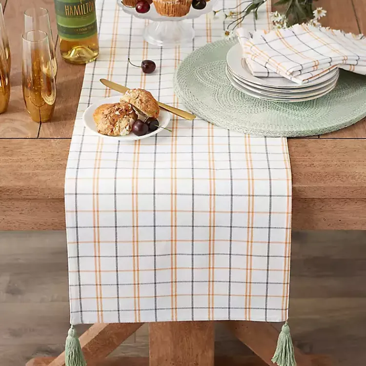 Kirklands Home Gather with Pumpkin Harvest Table Runner White Sale