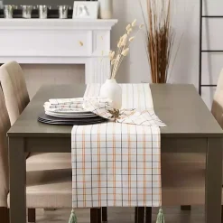 Kirklands Home Gather with Pumpkin Harvest Table Runner White Sale