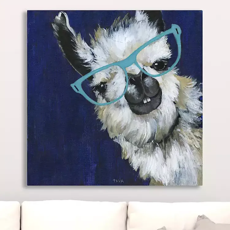 Kirklands Home Gentlemen Llama Canvas Art Print Clearance