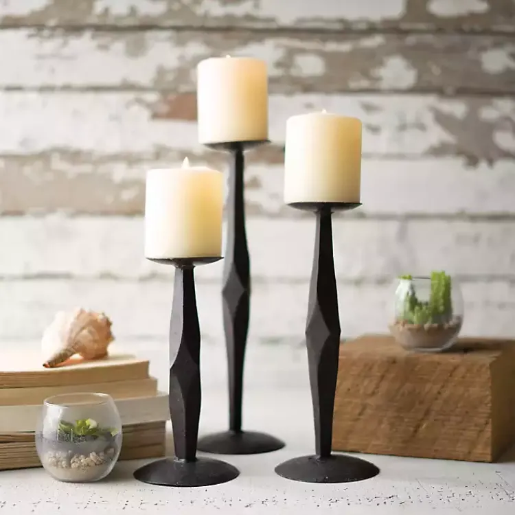 Candle Holders>Kirklands Home Geometric Diamond Candle Holders, Set of 3 Brown