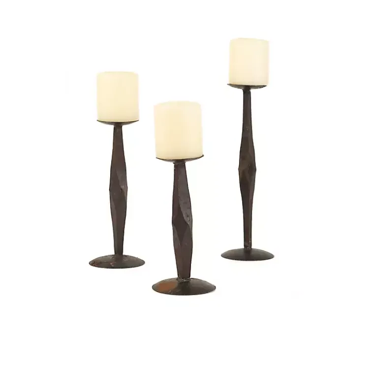 Candle Holders>Kirklands Home Geometric Diamond Candle Holders, Set of 3 Brown