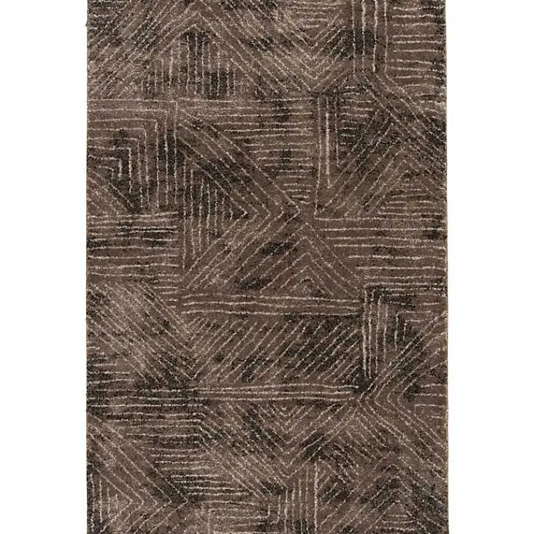 Kirklands Home Geometric Kourt Area Rug, 5x7 Brown