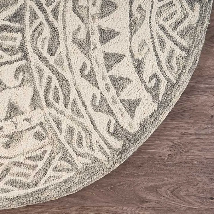 Kirklands Home Geometric Round Waves Area Rug, 6 ft. Clearance