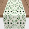 St Patricks Day Decorations>Kirklands Home Geometric Shamrock Table Runner, 72 in.