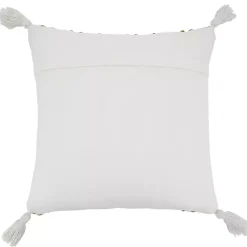 Pillows>Kirklands Home Geometric Woven Jute Tassel Throw Pillow