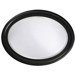 Kirklands Home George Ridged Oval Wall Mirror Black Hot