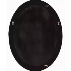 Kirklands Home George Ridged Oval Wall Mirror Black Hot