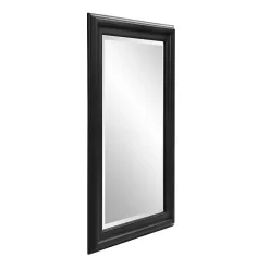 Kirklands Home George Ridged Rectangular Wall Mirror Black Best
