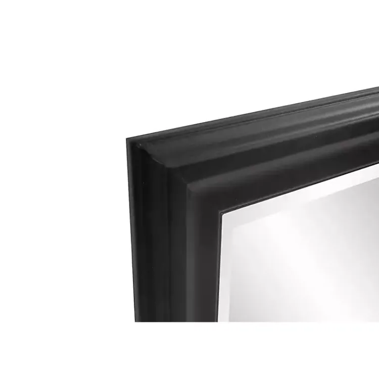 Kirklands Home George Ridged Rectangular Wall Mirror Black Best
