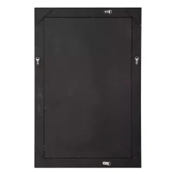 Kirklands Home George Ridged Rectangular Wall Mirror Black Best