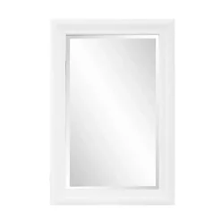 Kirklands Home George Ridged Rectangular Wall Mirror White Sale