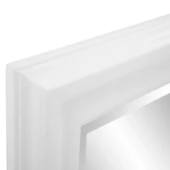 Kirklands Home George Ridged Rectangular Wall Mirror White Sale