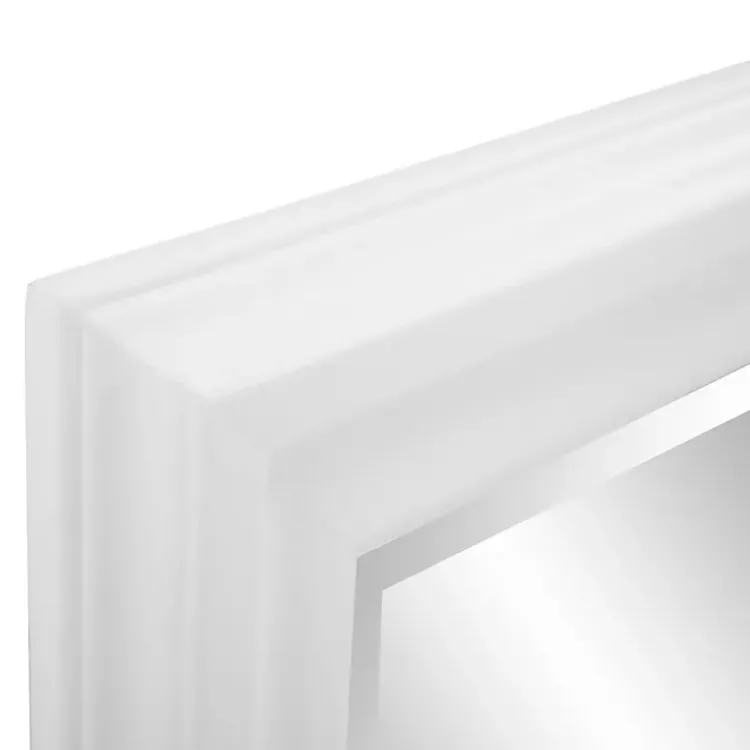 Kirklands Home George Ridged Rectangular Wall Mirror White Sale