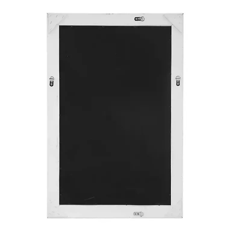 Kirklands Home George Ridged Rectangular Wall Mirror White Sale