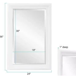 Kirklands Home George Ridged Rectangular Wall Mirror White Sale