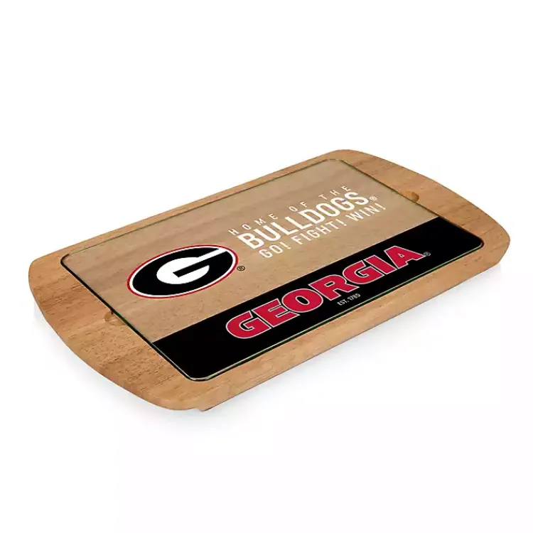 Kirklands Home Georgia Bulldogs Wood and Glass Serving Board Outlet