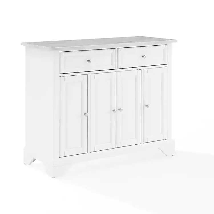 Kirklands Home Gia All Marble Kitchen Island White Discount