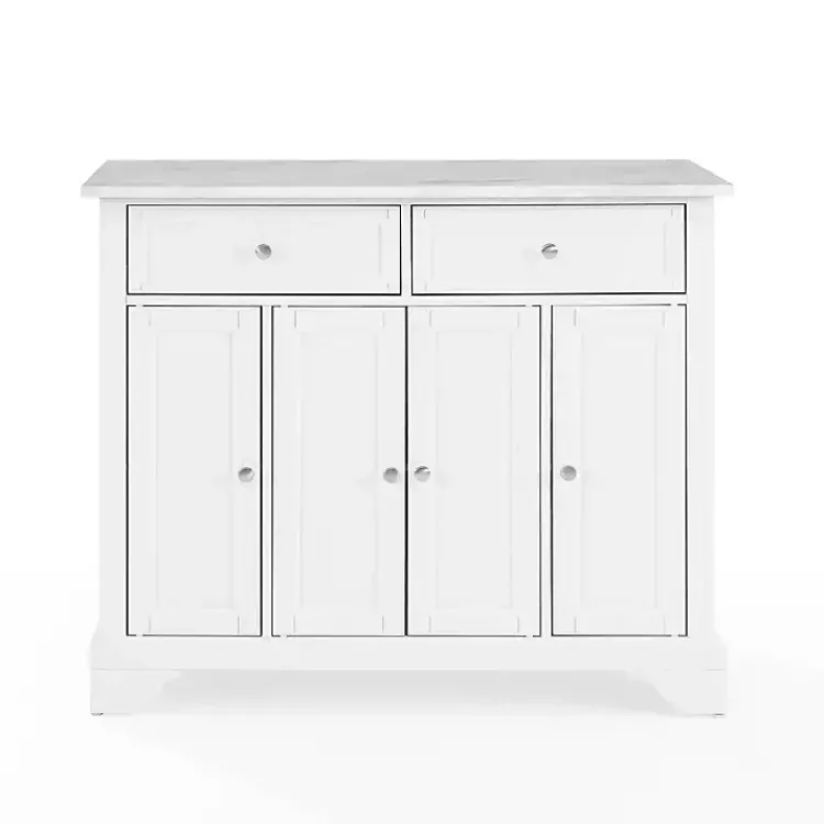 Kirklands Home Gia All Marble Kitchen Island White Discount