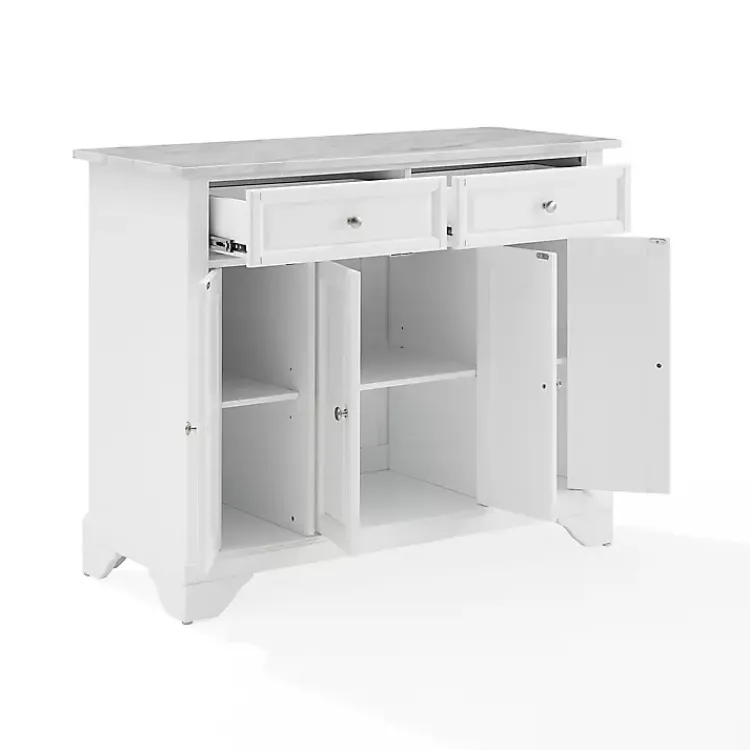Kirklands Home Gia All Marble Kitchen Island White Discount