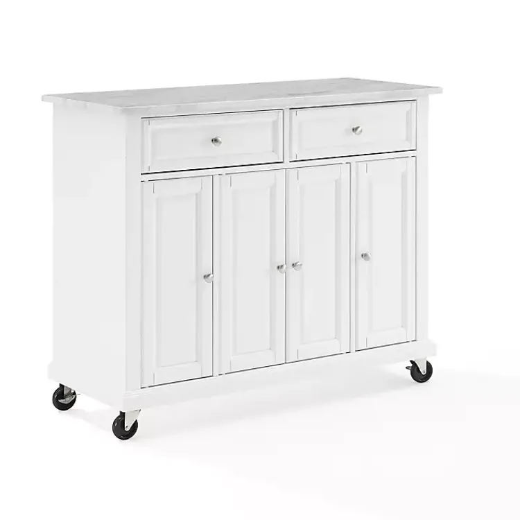 Kirklands Home Gia All Marble Kitchen Island White Discount