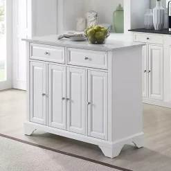 Kirklands Home Gia All Marble Kitchen Island White Discount