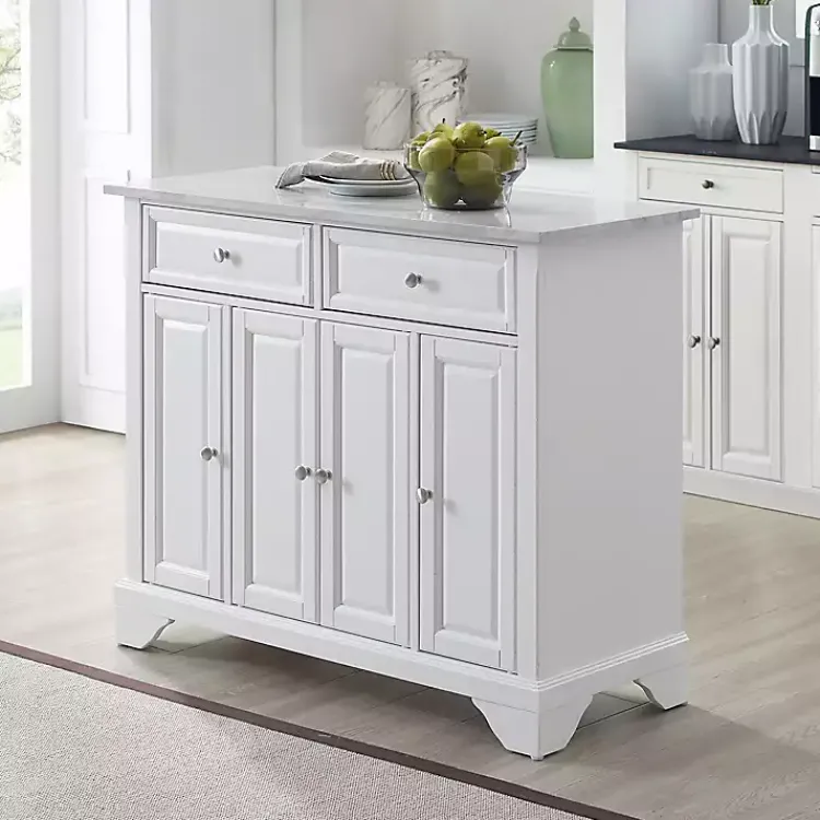 Kirklands Home Gia All Marble Kitchen Island White Discount