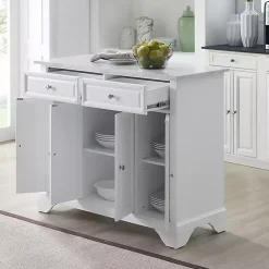 Kirklands Home Gia All Marble Kitchen Island White Discount