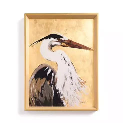Kirklands Home Gilded Egret Framed Art Print Outlet