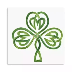 St Patricks Day Decorations>Kirklands Home Gilded Shamrock Canvas Art Print